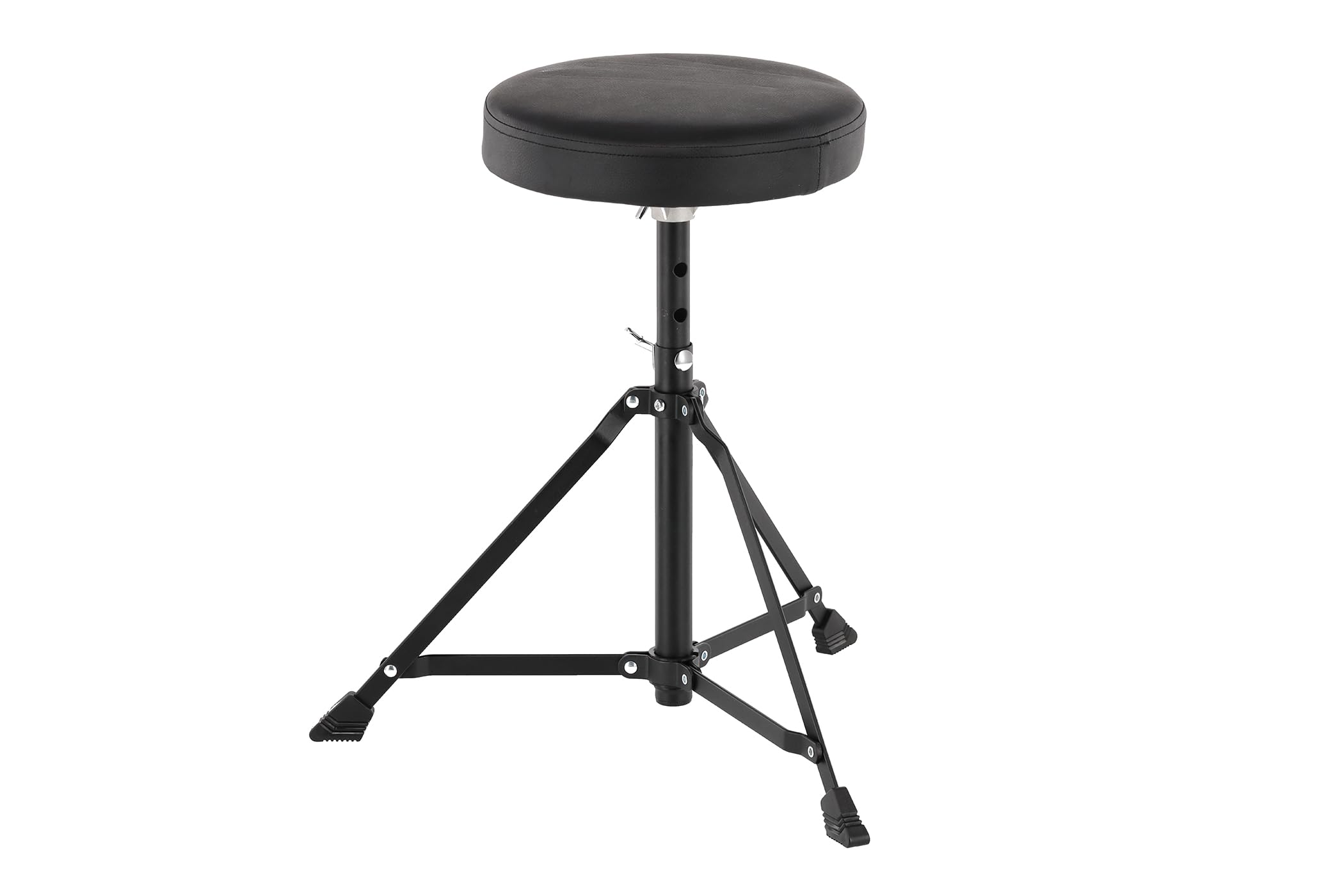 PURE GEWA Drummer Thrones round seat DT-90 black, adjustable height, single braced