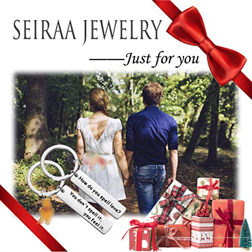 SEIRAA How Do You Spell Love Jewelry Couple Keycian set of 2 Friendship