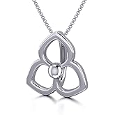 Jewelry Trends Modern Trinity Clover Sterling Silver Pendant Necklace 18"