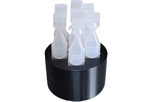 Znet3D Round Eye Drop Vial Stand – Convenient, Upright Storage for Seven Vials – Keep Track of Your Daily Usage. (Black)
