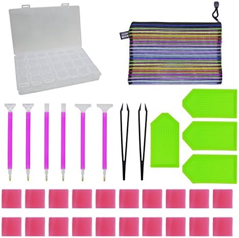 34 Pieces Diamond Painting Tools 5D DIY Diamond Painting Accessories Embroidery Cross Stitch Kits