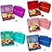 Bento Lunch Box-Red - by mmm...Lunch Buddies-Double Leak Proof Container-New Dual Latch-Great for Kids or adults +FREE INSULATED LUNCH BAG-Healthy Portion Plate-5 COMPARTEMENTS -Microwave-Dishwasher