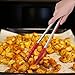 Kitchen Tongs Set,Besiva 9 Inch & 12 Inch Heat Resistant Cooking Tongs with Silicone Tips for BBQ,Salads,Grilling,Serving and Fish Turning (Red)