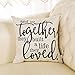 Fjfz Rustic and so Together They Built A Life They Loved Farmhouse Quote Wedding Sign Cotton Linen Home Decorative Throw Pillow Case Cushion Cover with Words for Sofa Couch, 18
