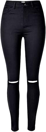black skinny ripped jeans womens