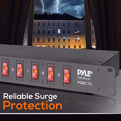 Pyle PDU Power Strip Surge Protector 150 Joules,9 Outlet Strips Surge