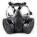 WMX Tactical Paintball Full Face Mask M50 Adjustable Strap with 2 Breathable Fans (Black)