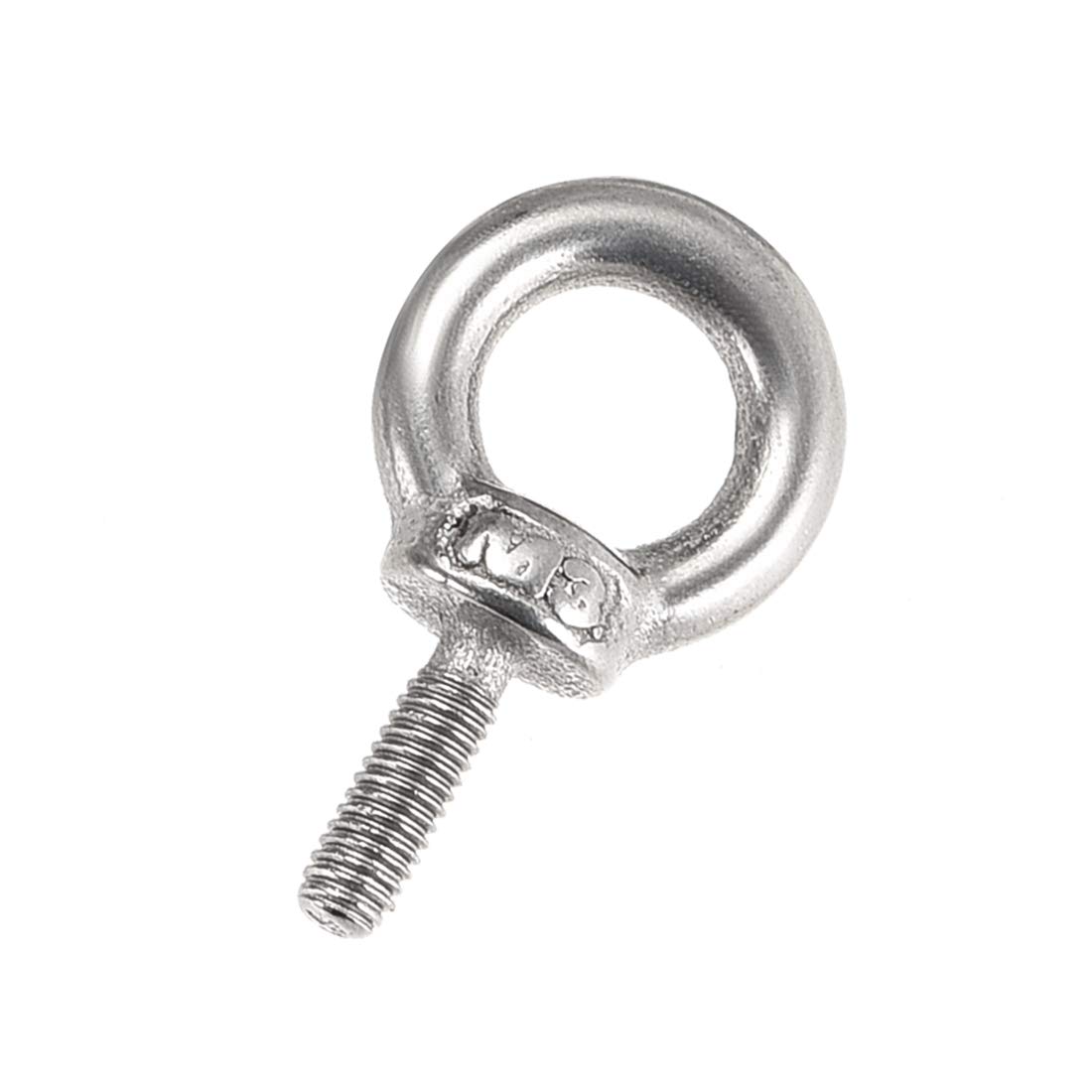 Sourcingmap Lifting Eye Bolt M3 x 9mm Male Thread 304 Stainless Steel for Hanging, Pack of 10