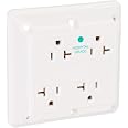 Leviton 21254-HW 20 Amp, 125 Volt, Industrial Series Extra Heavy Duty Hospital Grade, 4-in-1 Receptacle, Straight Blade, Grounding, White