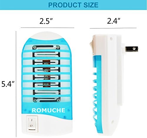 ROMUCHE Mosquito Killer Lamp, 2Pack Mini Mosquito Killer Lamp, Indoor Electronic Insect killer, Electronic Insect Trap Harmless Human & Pets