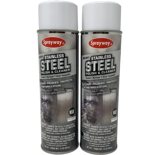 Sprayway SW841 Aerosol Stainless Steel Polish & Cleaner, 15 oz (15 oz