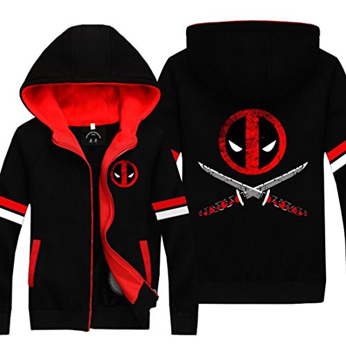DP Wide Cosplay Hoodie SweatshirtPlus Thick Velvet Cardigan Jacket Coat