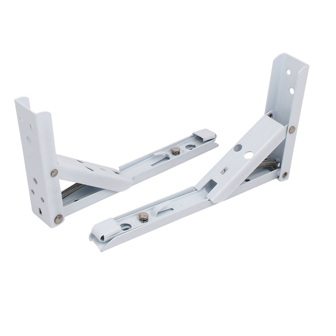 Sourcingmap 20cm 8-inch Length Spring Loaded Triangle Folding Shelf Support Bracket Brace 2pcs