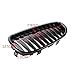Anzio 1 Pair Glossy Black Euro Direct Replacement Front Kidney Grille Grill for BMW 2003-2010 E60 5-Series