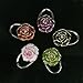 Folding Handbag Purse Bag Hanger Table Hook Hang Rose Flower Shape Purple