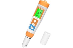 YINMIK Pool Salt Tester New Update 5 in 1 pH TDS EC Salinity Meter for Saltwater Swimming Pools Hot Tub Digital Salinity Tester for Saltwater Aquarium Water More Accuracy pH and ppm Meter Hydroponic…