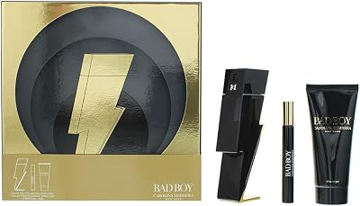 Carolina Herrera Bad Boy 3 Pc Gift Set EDT 50ml 10ml Shower Gel 100ml