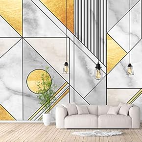 Wall Murals for Bedroom Abstract Geometric Theme Removable Wallpaper Peel and Stick Wall Stickers - 66x96 inches