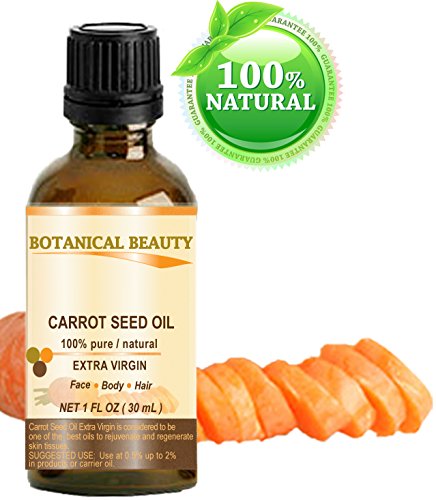 CARROT SEED OIL 100% Pure/ Natural /Extra Virgin / Unrefined / Cold Pressed/ Undiluted Carrier Oil. 1 fl.oz-30 ml. Skin, Body and Hair Care. by Botanical Beauty