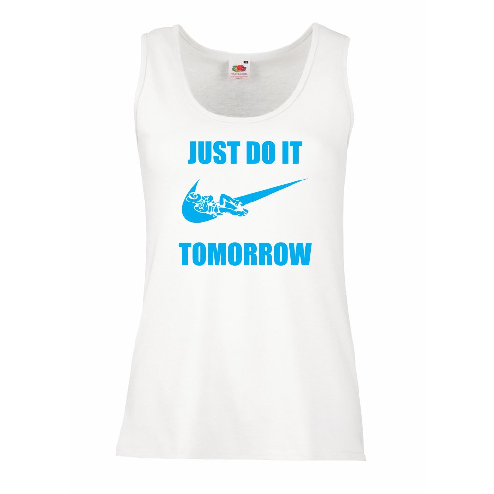 Lepni Me S Tank Top Just Do It Tomorrow Workout Tops Funny Sayings Parody Shirts