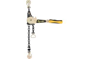Knwigoe EZ Ratchet Chain Binder 3/8-1/2 '' 6600lbs G70 Grab Hook Heavy Duty Tie Down Hauling Chain Binders Easy Ratcheting Chain Load Binder for Flatbed Trailers Trucks Vehicles