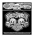 Harley-Davidson Skull Text Bar & Shield Decal, SM 4.625 x 3.75 inch DC169062