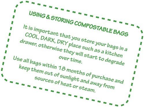 10 Litre x 100 Bags Compostable Caddy Liners 10L Kitchen - Food Waste Bin Liners - EN 13432 - Compost Bags - Image 4