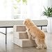 ZINUS Foam 15 Inch 3-Step Step Pet Stairs, Pet Ramp for Cats and Dogs, Small, Beige