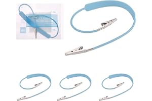OneMed Pack of 4 Bags Dental Bib Clips Autoclavable Silicone Bib Holders Clips Individually Wrapped for Napkin Towel Tattoo L