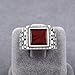 Chimoda Mens Rings Turkish Handmade in 925 Sterling Silver with Red Agate and Marcasite Stones (9)