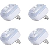 OWLTRA OW-5 Ultrasonic Rodent Repellers 4 Pack, Effectively Repel Rodents While 100% Silent & Safe to Humans and Non-Rodent Pets, White