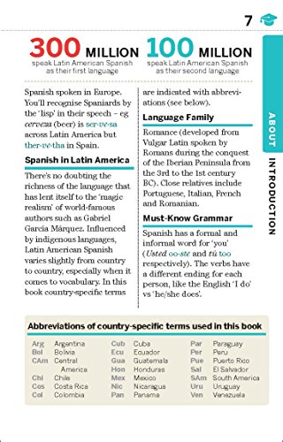 Lonely Planet Latin American Spanish Phrasebook Dictionary - 