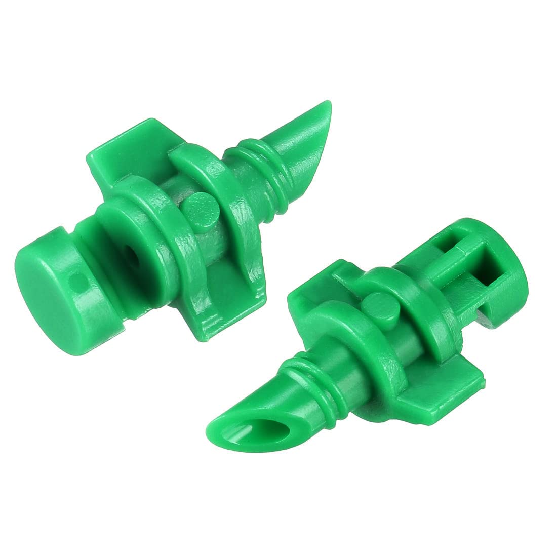 sourcing map Micro Sprayer Fan Jet, 180 Degree Refraction Atomized Dripper Hydroponic Garden Irrigation, 50 Pcs (Green)