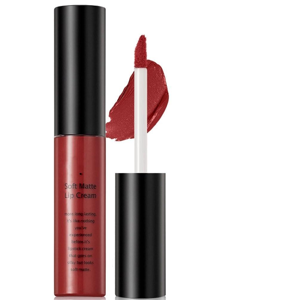 Matte Plumping Lip Gloss Plumper - Matte Liquid Lipstick Lip Stain Long Lasting Lip Gloss Plumper Lip Makeup Non-Fade Lip Gloss for Women Girls (8#, 19.5)