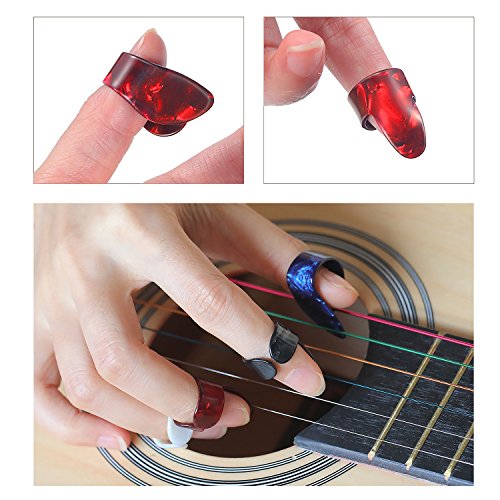 Jovitec Electric Acoustic Guitar Finger Picks Thumb Picks Set Thumb and Finger Picks Guitar