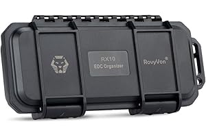 RovyVon RX10 EDC Tool Case Box, Small Organizer Storage to Protect Gears Gadgets, 1PCS, 6.89" x 3.21" x 1.45" (Black)