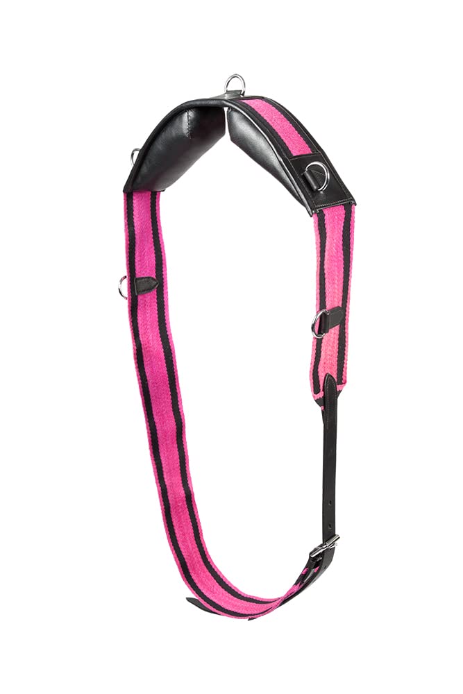 PFIFF 004218-126-Full Rug/Lunging Roller with Leather Cushion, L, black/pink