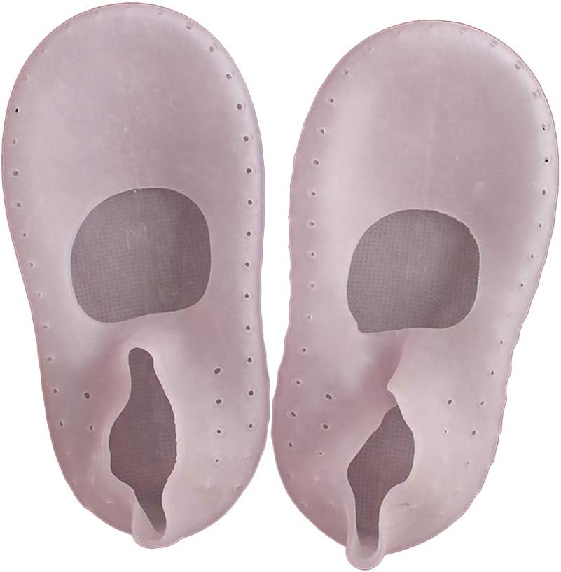 Acamifashion Soft Silicone Moisturizing Breathable Socks Heel Cracked Foot Care Protector - Pink S