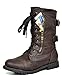 DREAM PAIRS Women's New Winter Lace Up Combat Booties Boots