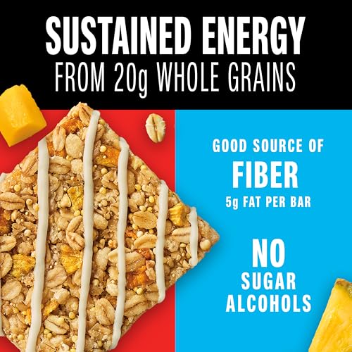 KIND HEALTHY GRAINS ENERGY BARS, PINEAPPLE MANGO, 20G WHOLE GRAINS, MADE WITH SUPER GRAINS, GLUTEN FREE SNACKS, 5 CT, 7.1OZ