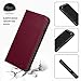 ZOVER Compatible with iPhone Xs/X Case Detachable Genuine Leather Wallet Case Support Wireless Charging Magnetic Car Mount Holder Kickstand Feature Magnetic Closure Gift Box Wine Red