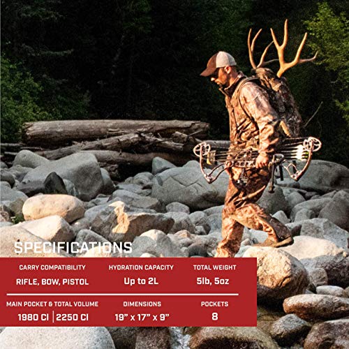 Badlands 2200 Camouflage Hunting Pack and Meat Hauler, Realtree Edge