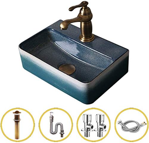 バスルームのセラミックシンク モダンなデザイン 手作りの滑らかなバスルームカウンターの洗面台 洗面台 掃除が簡単 防爆 授与