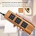 SUPERDANNY Surge Protector Power Strip 10 ft Long Extension Cord Flat Plug Desktop Charging Station Hub 3 AC Outlets 2 USB Ports with Fastening Cable Tie for Home Office Dorm Room, Wood Grain