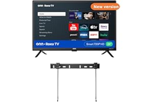 ONN 24-Inch Class HD 720p Smart TV + Free Wall Mount with Wi-Fi Connectivity and Mobile App | Flat Screen TV | Compatible with Home Kit | Alexa and Google Assistant (Renewed)