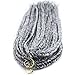VRHOT 6Packs 18'' Box Braids Crochet Hair Small Synthetic Hair Extensions Twist Crochet Braids Hairstyles Braiding Hair Long Dreadlocks for Black Women 18 inch Grey (18 inch, Gray)