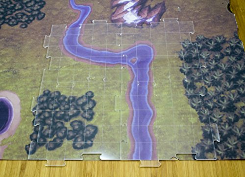 C4Labs Interchangeable Clear Acrylic Battle Tiles Great for D&D and RPG Games 5 Big Pack - Thumbnail 4