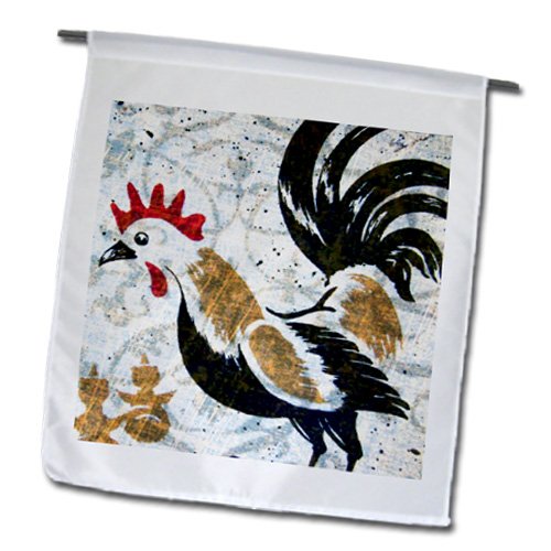 3dRose Garden Flag ‚Crow In An Abstract Pattern‘ – 30 X 45 Cm (12x18 Zoll) | Aus Polyester, Beidseitig Bedruckt