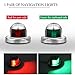 Marine Boat Led Lights ONEVER 12V Stainless Steel Bow Navigation Lights Sailing Signal Light Navigation Side Lights Red & Green