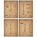 Gibson Guitar Patent Prints - Set Of 4 (8 Inches X 10 Inches) Photos - Les Paul Vintage Decor